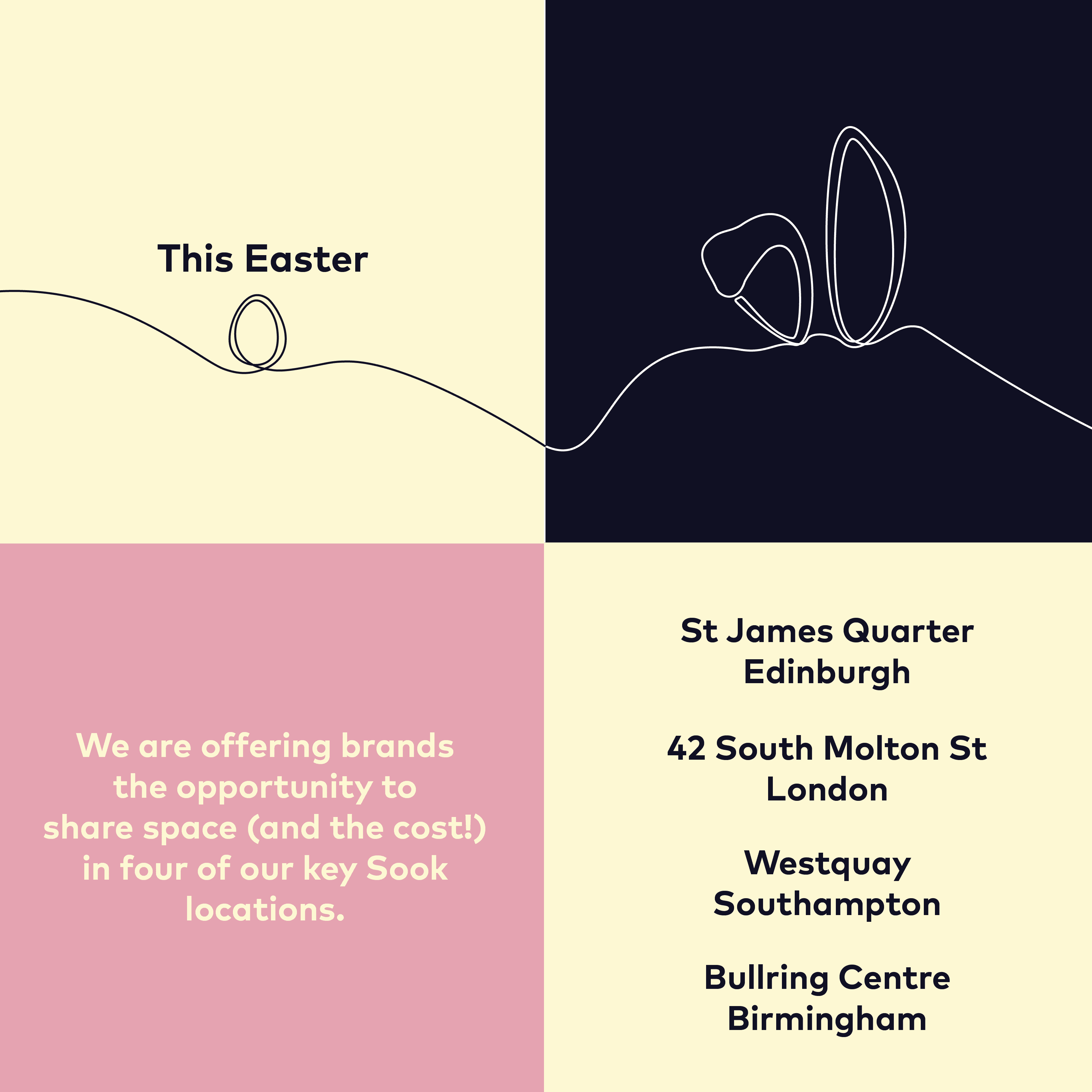 Sook easter promotion for our locations in the United Kingdom
