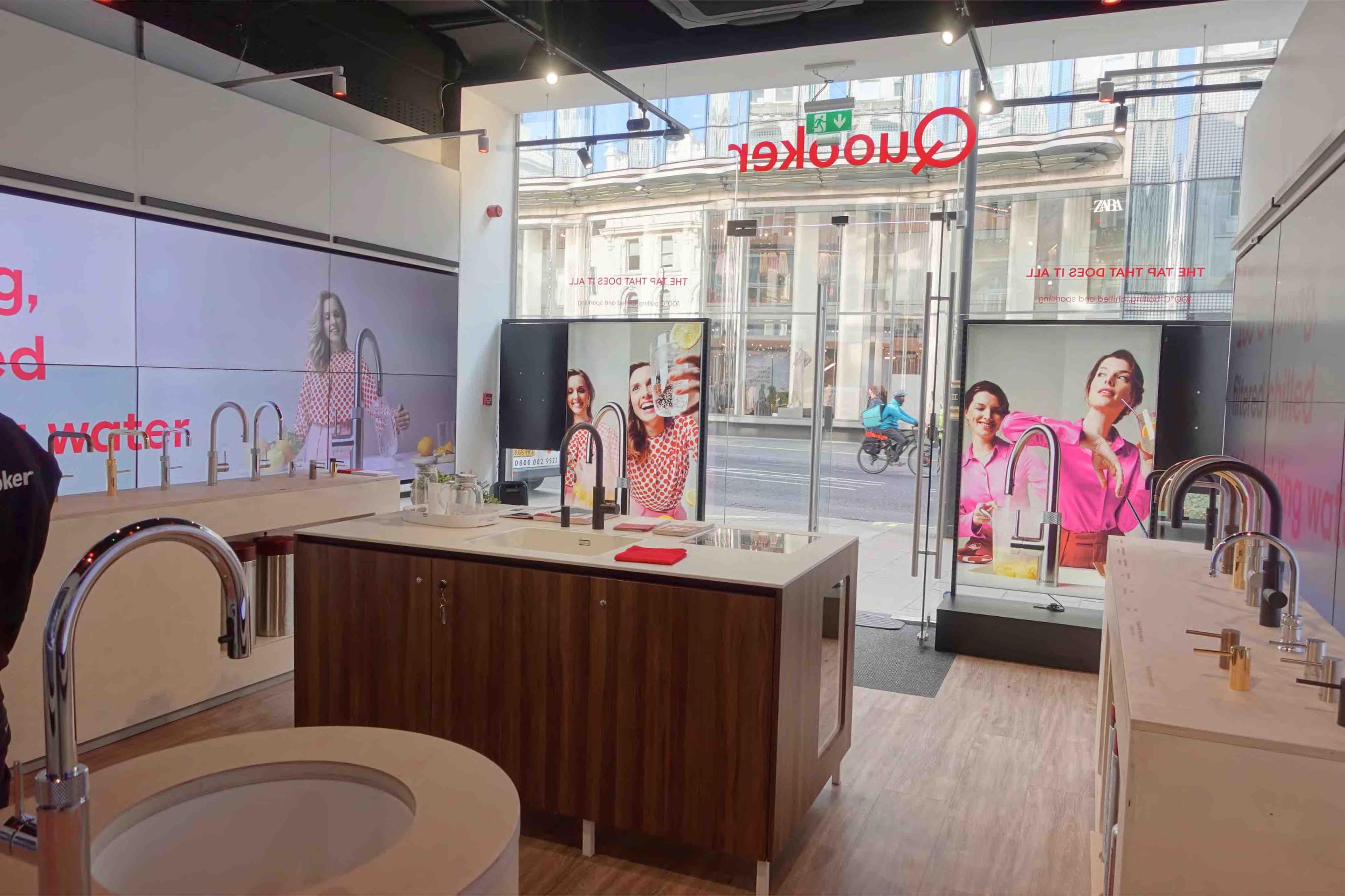 Inside the pop-up at 58 Oxford Street Sook of Quooker