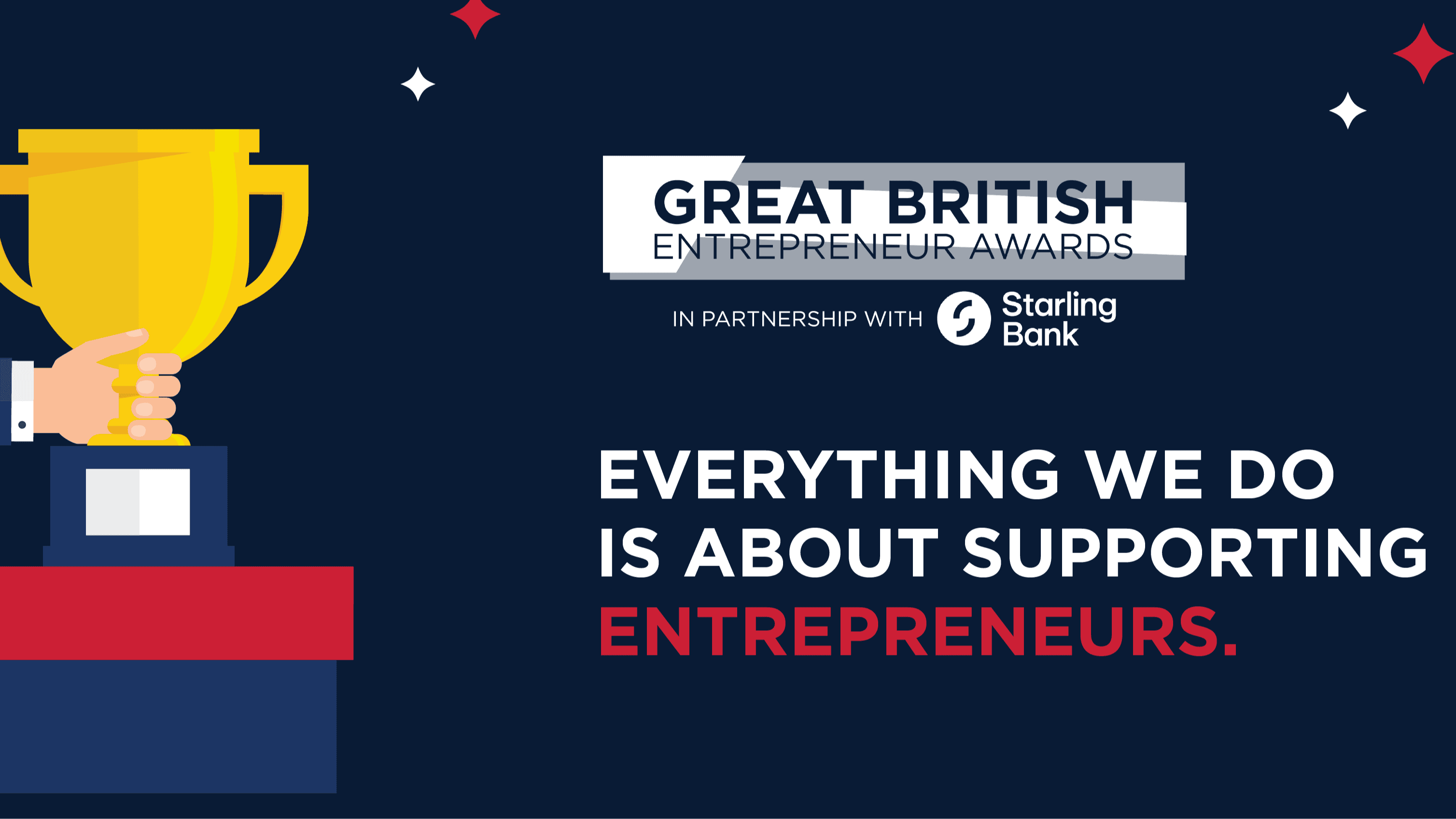 grapic of Great British Entrepreneur awards branding